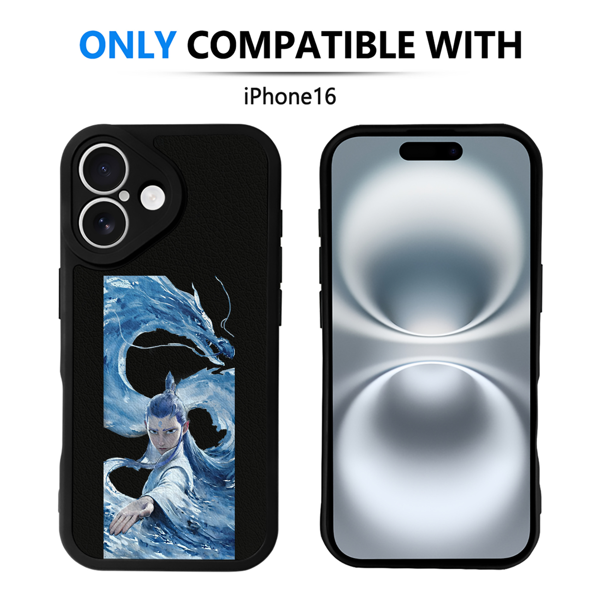 （画像用） Ne Zha 2 ナタ 魔童の大暴れ 【iPhone 16シリーズ対応】シリコンスマホケース（レザー調） 材質：シリコン